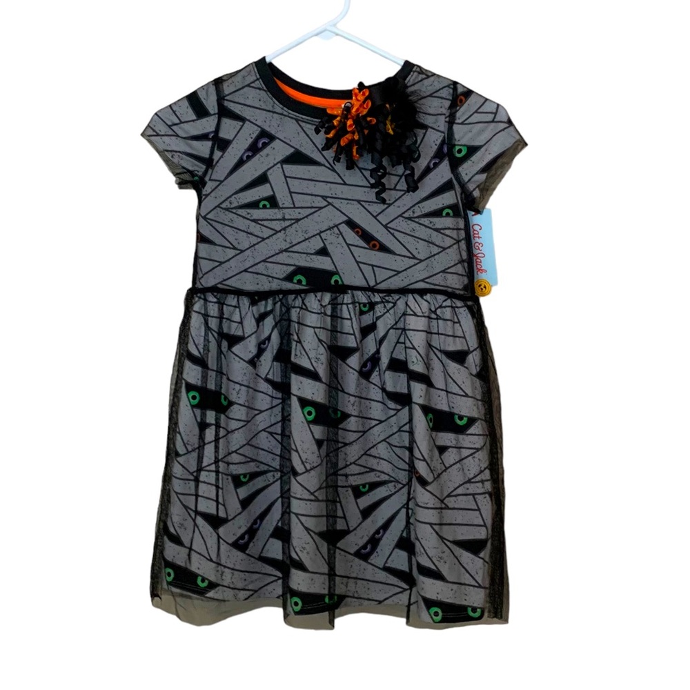 Cat & Jack Halloween season spooky mummy dress, girls’ 6/6X,‎ new with tags